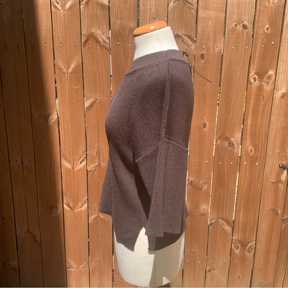 Massimo Dutti Womens 3/4 Sleeves Knit Sweater | S | Brown 5623/529 NEW!! - Picture 6 of 12